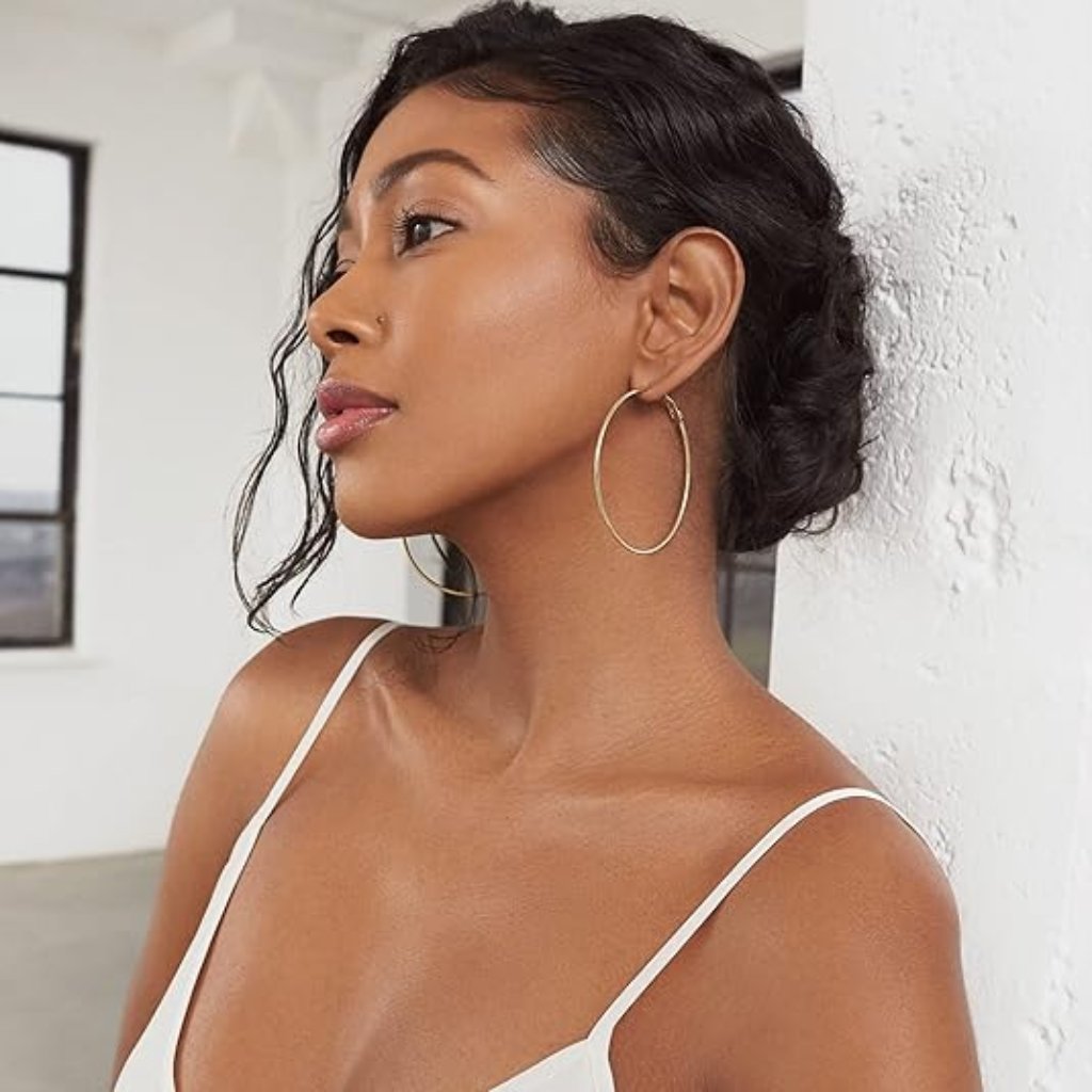 Pavoi 14k Gold Plated Sterling Silver Post Hoops